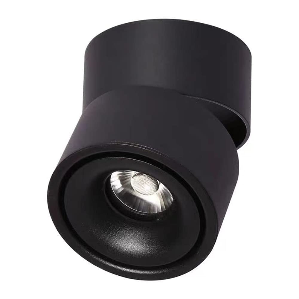 LED COB Adjustable Ceiling Spot Directional Light - 20W, 3000K Warm  Black Aluminum