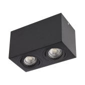 LED Surface Mounted Aluminium Light – 18cm x 10cm - WITHOUT LAMP - BLACK