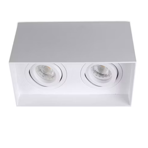 LED Surface Mounted Aluminium Light – 18cm x 10cm - WITHOUT LAMP - WHITE